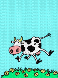 crazy cow - Gratis animerad GIF