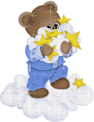 teddy bear gif sweet toy deco anime animated, teddy , bear , gif , sweet ,  toy , deco , anime , animated , sleep , night , glitter , tube , etoiles ,  stars , sky , clouds , heaven - Free animated GIF - PicMix