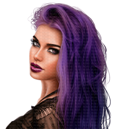 Woman Black Violet  - Bogusia - bezmaksas png