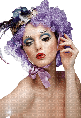 woman purple hair bp - безплатен png