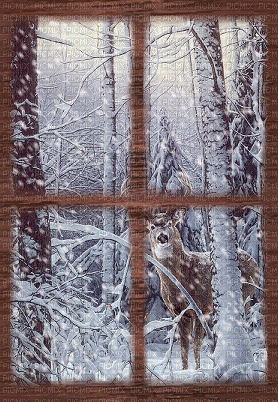 winter window - GIF เคลื่อนไหวฟรี