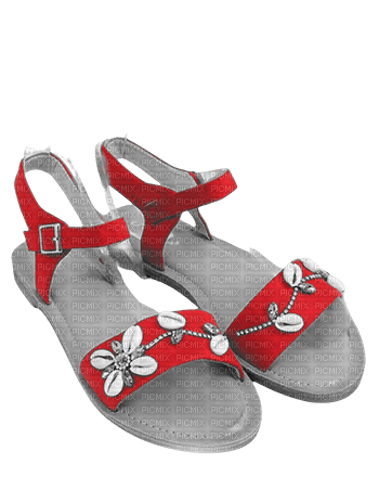 kikkapink summer shoes red black white deco - фрее пнг