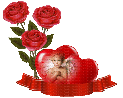 flower-red-angel - Δωρεάν κινούμενο GIF