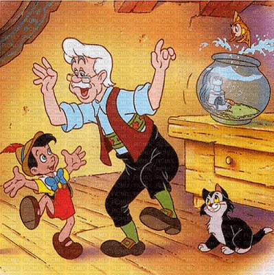 Pinocchio & Geppetto - zdarma png