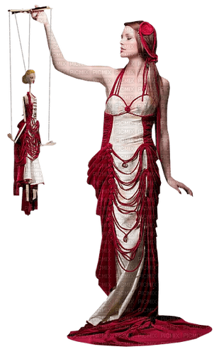Femme Blanc  Rouge Poupée Art :) - gratis png