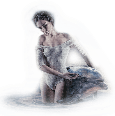Kaz_Creations Woman Femme Dolphin - PNG gratuit