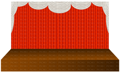 Kaz_Creations Deco Curtains Red Stage - Free PNG