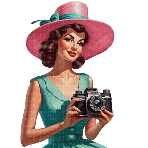 springtimes woman retro pinup vintage - ücretsiz png