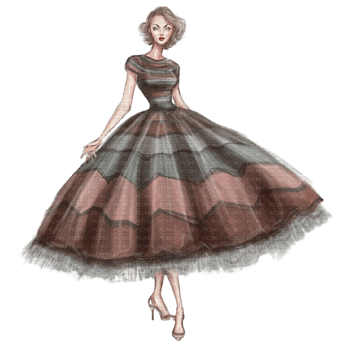 Woman Beige Brown Gray - Bogusia - 免费PNG