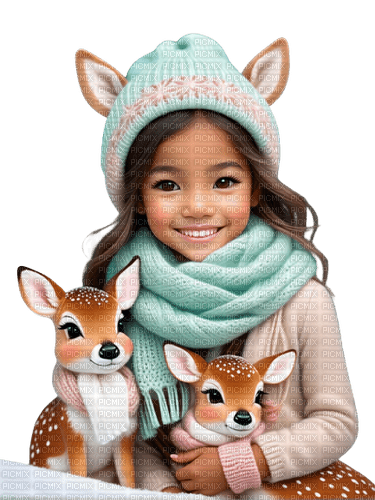 loly33 enfant biche hiver - kostenlos png