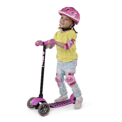 Kaz_Creations Baby Enfant Child  Girl On Scooter - gratis png