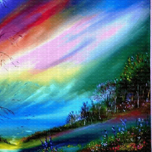 Rena Rainbow Color Hintergrund - zadarmo png