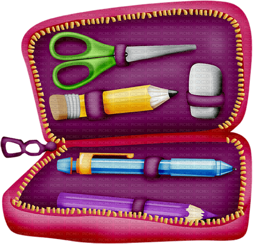 School. Colored pencils. Leila - kostenlos png