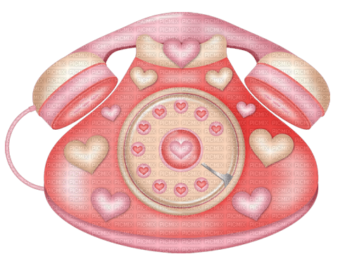 kikkapink scrap deco valentine telephone - kostenlos png