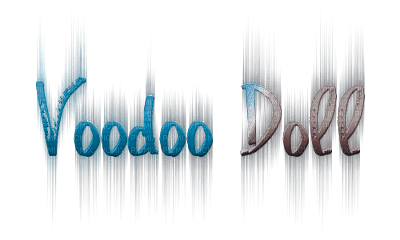 soave text voodoo doll gothic blue brown - gratis png