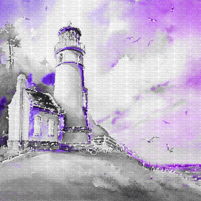 soave background animated summer lighthouse - Besplatni animirani GIF