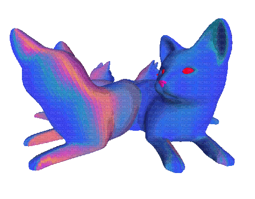 vaporwave hydra cats - GIF animé gratuit