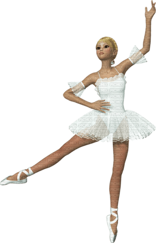 Femme Blanc Ballerine:) - png gratis