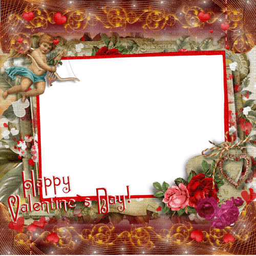 Valentine's.Vintage.Frame.Cadre.Victoriabea - ingyenes png