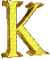 Kaz_Creations Alphabets Yellow Colours Letter K - Gratis animeret GIF