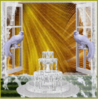 Fountain Window - Animovaný GIF zadarmo