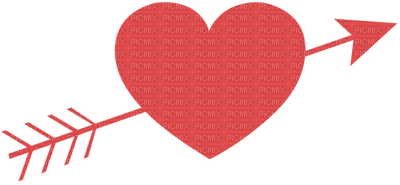 Kaz_Creations Valentines Love Arrow Heart - PNG gratuit