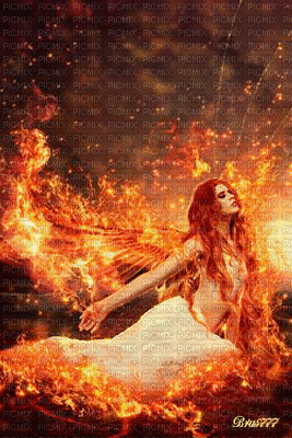 mujer fuego by EstrellaCristal - Gratis geanimeerde GIF