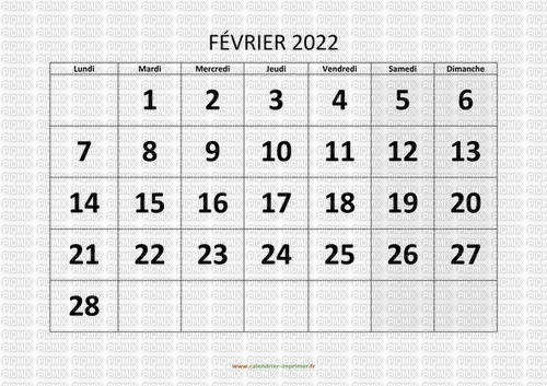 Février 2022 - kostenlos png
