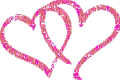 Pink sparkly hearts - Free animated GIF