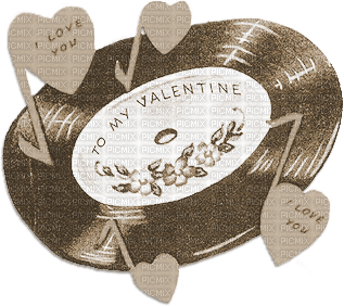 soave deco valentine vintage heart vinyl text - png ฟรี