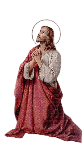 Jesus im Gebet - bezmaksas png