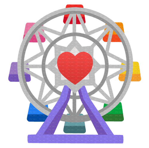 heart ferris wheel - Free PNG