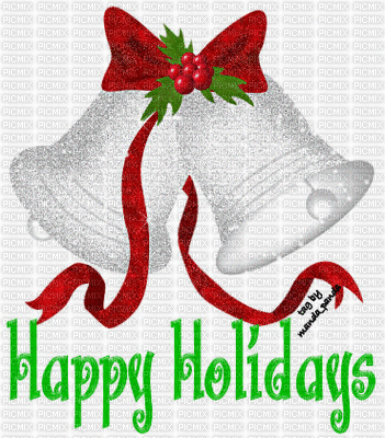 Happy Holidays Bells - Animovaný GIF zadarmo