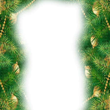 kikkapink winter christmas frame deco green - δωρεάν png