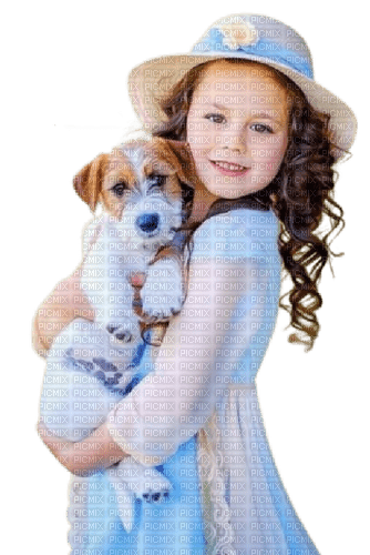 loly33 enfant chien printemps - png gratis