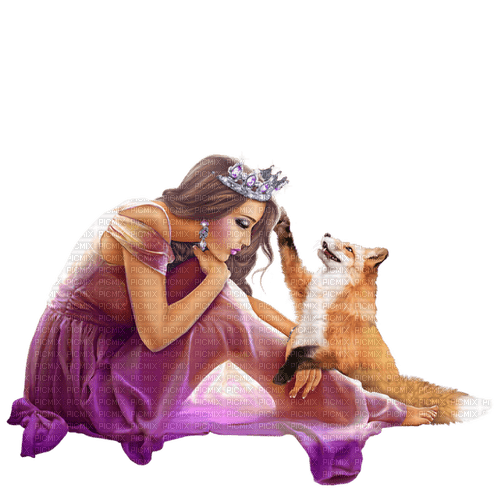 queen with fox by nataliplus - darmowe png
