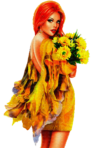 autumn woman by nataliplus - Gratis animeret GIF