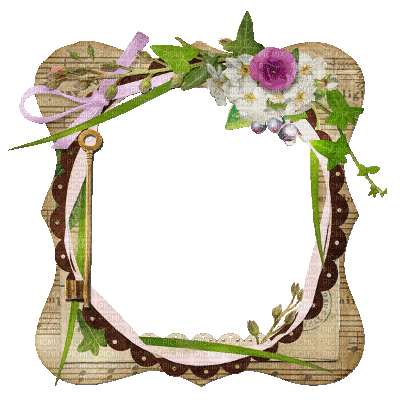 flower frame (created with gimp) - Gratis geanimeerde GIF