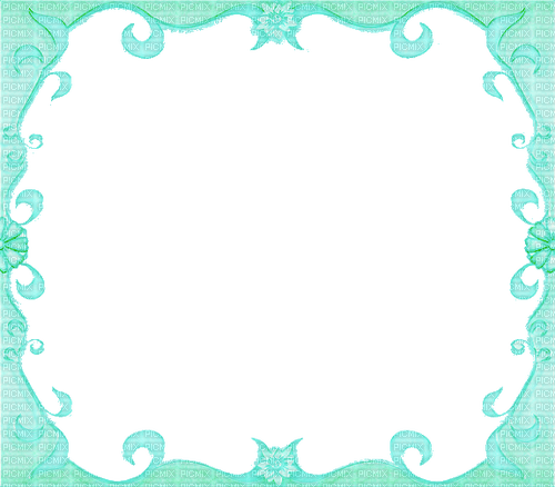 turquoise frame - PNG gratuit