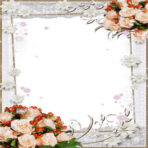 flowers frame by nataliplus - PNG gratuit