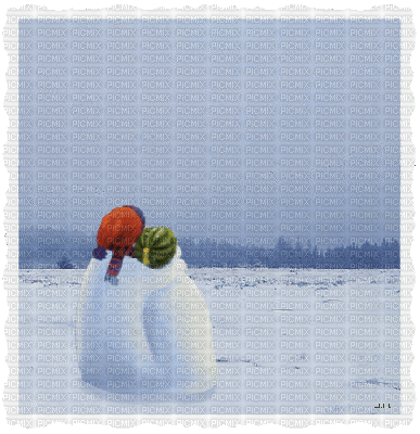 Bonhomme de neige - Zdarma animovaný GIF