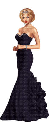 donna-kvinna-femme-woman-svart-minou52 - PNG gratuit