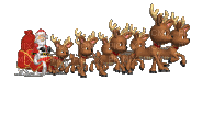 santa and reindeer - GIF animé gratuit