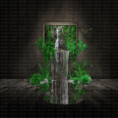 wasser waterfall fantasy room - GIF animate gratis