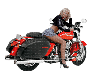 woman with motorbike bp - png ฟรี