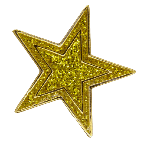 Glitter Star Yellow - By StormGalaxy05 - gratis png