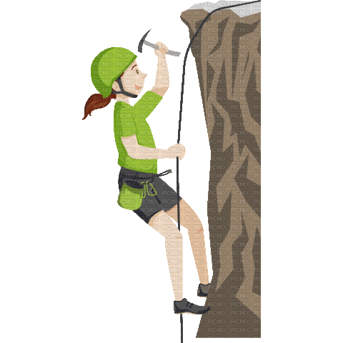 Mountain Climbing - Free animated GIF