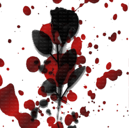 Red black plant blood gothic deco [Basilslament] - darmowe png