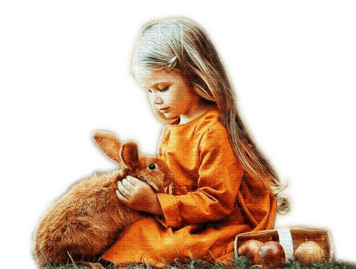 Rena Kind Child Girl Mädchen Kaninchen - δωρεάν png