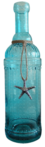 Bottle.Starfish.Blue - PNG gratuit